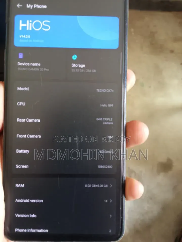 Tecno Camon 20 Pro 256 GB Blue