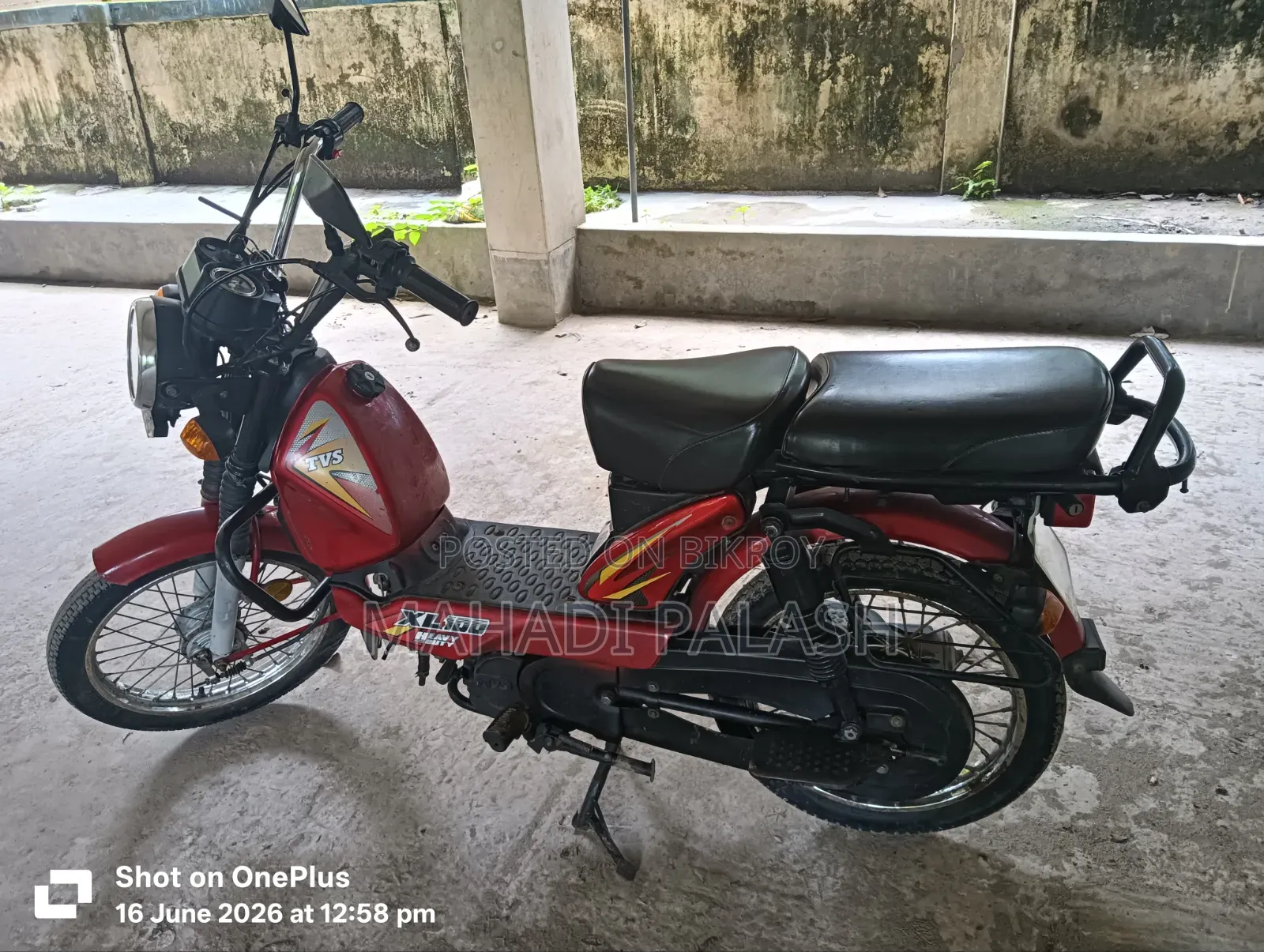 TVS XL 100 i-Touch 2021 Red