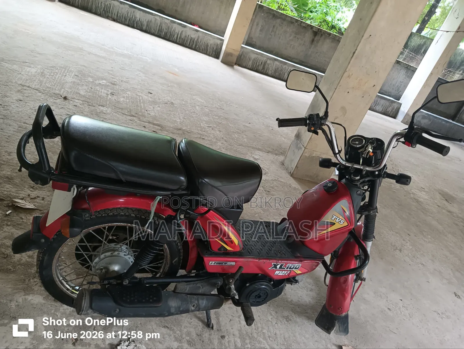 TVS XL 100 i-Touch 2021 Red
