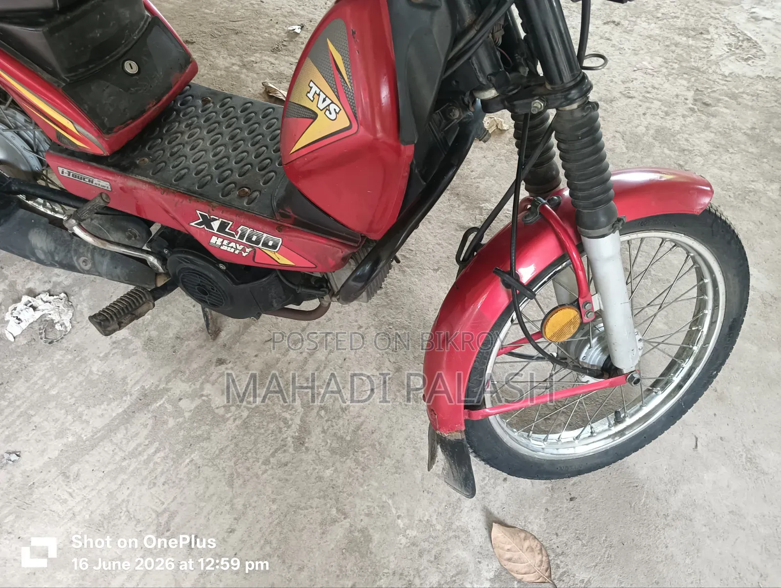 TVS XL 100 i-Touch 2021 Red