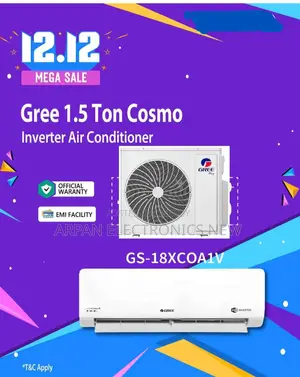 উপভোগ করুন Gree 1.5 Ton Cosmo-Split Inverter Ac 12 Year Warranty