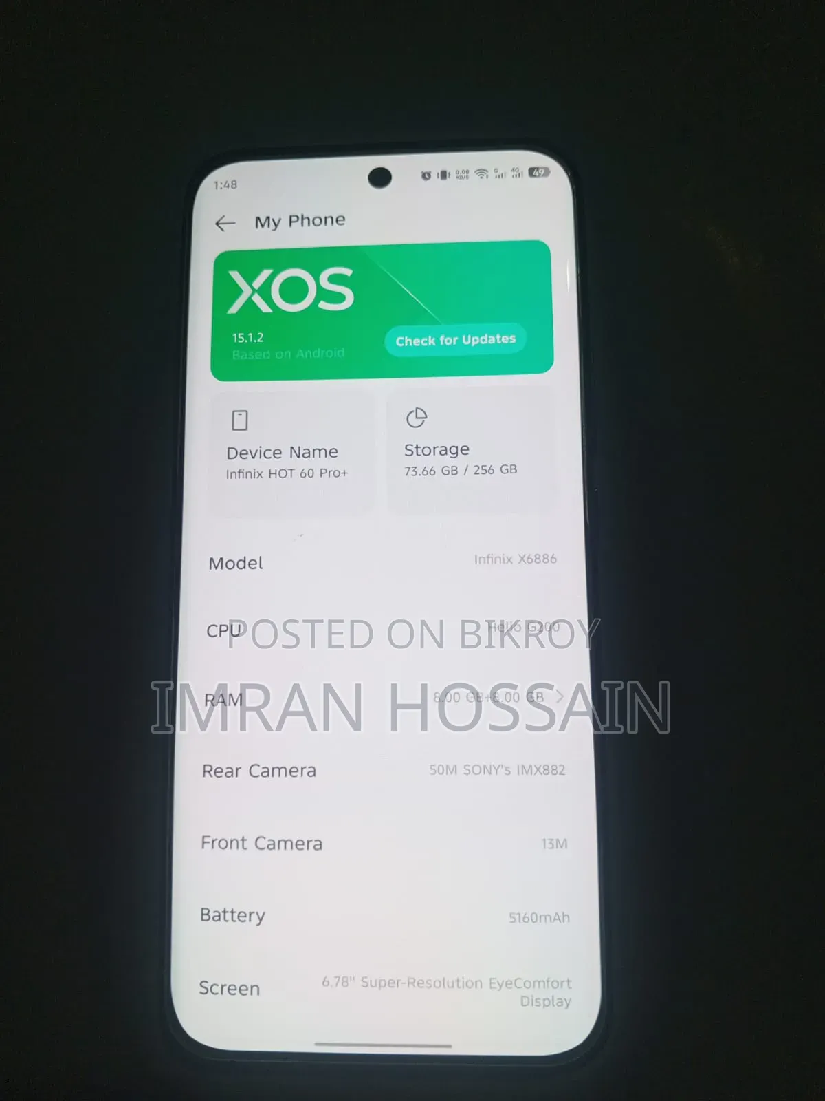 Infinix Hot 60 Pro+ 256 GB Black