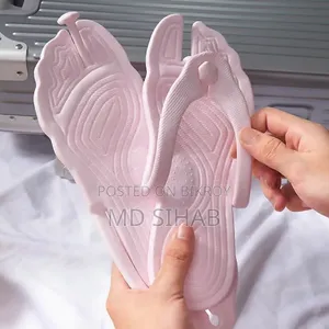 Foot-shaped slippers.