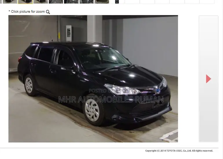 Toyota Corolla Fielder 1.5 Hybrid Front Wheel Drive 2020 Black