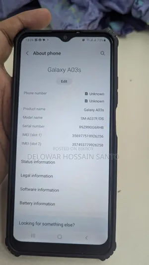Samsung Galaxy A03s 64 GB Black
