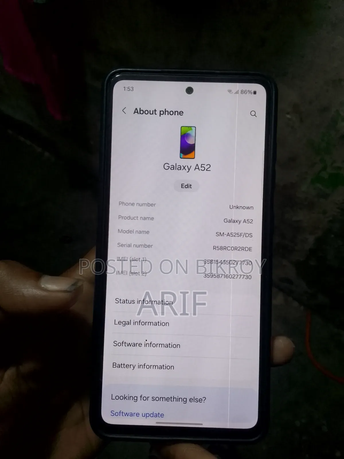 Samsung Galaxy A52 128 GB Black