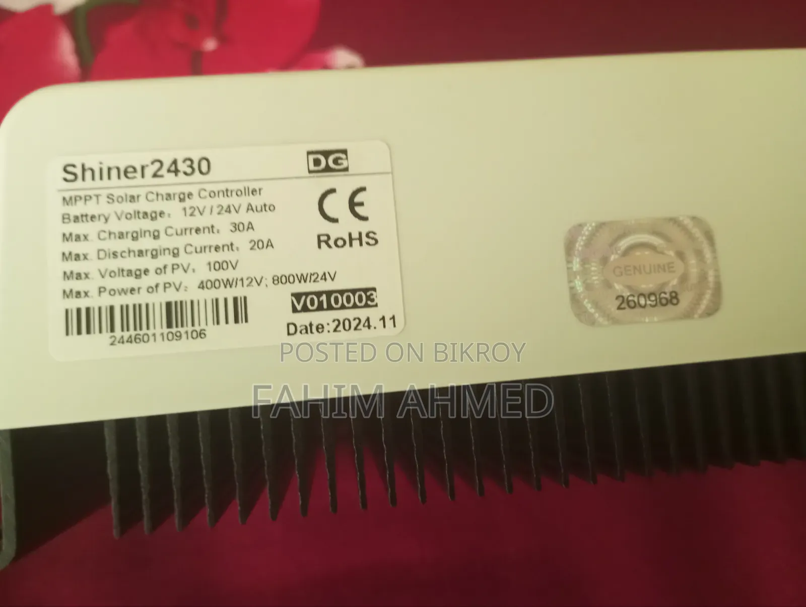 Srne Shiner 30a Mppt Solar Charge Controller 12v/24v