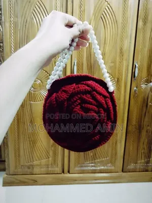 হ্যান্ডমেড ক্রোশে রোজ ব্যাগ