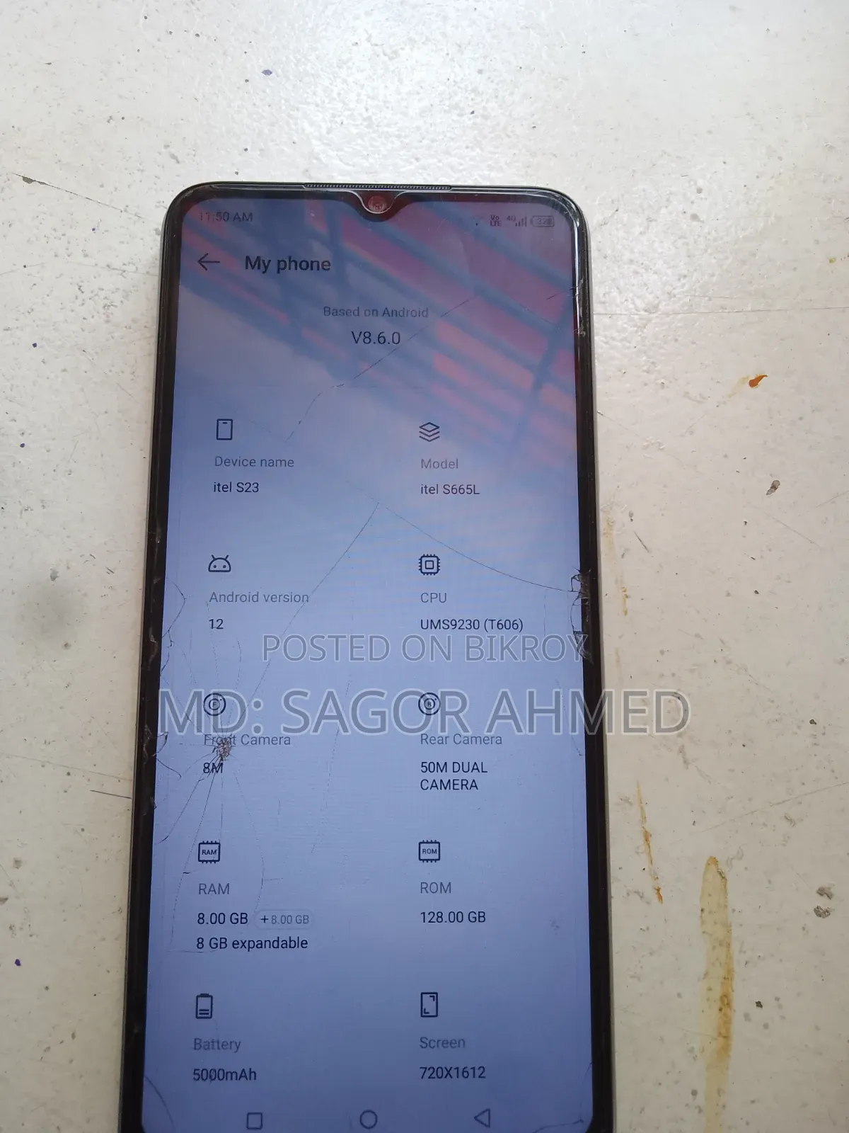 Itel S23 128 GB White