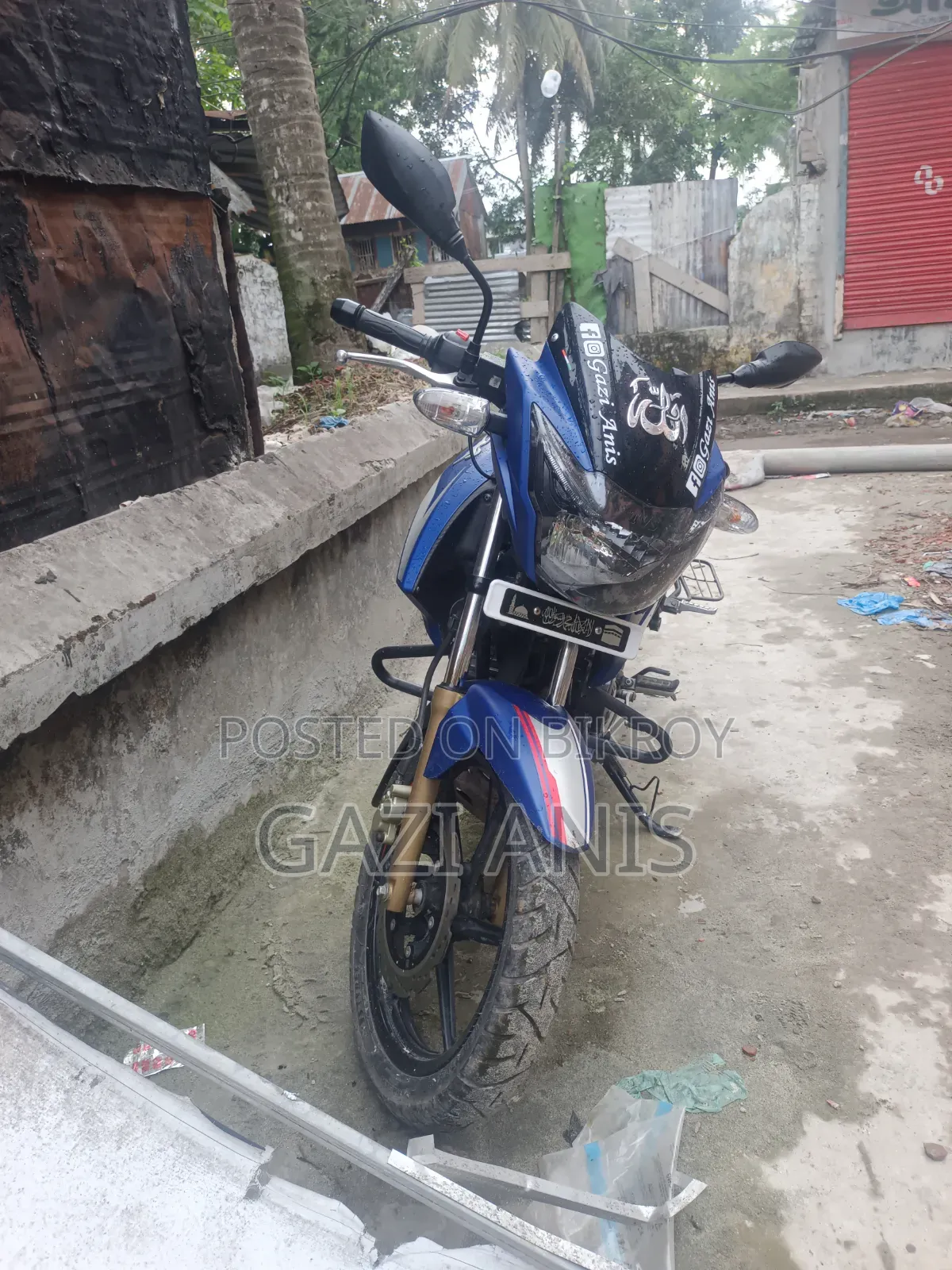New TVS Apache RTR 160 2V 2024 Blue
