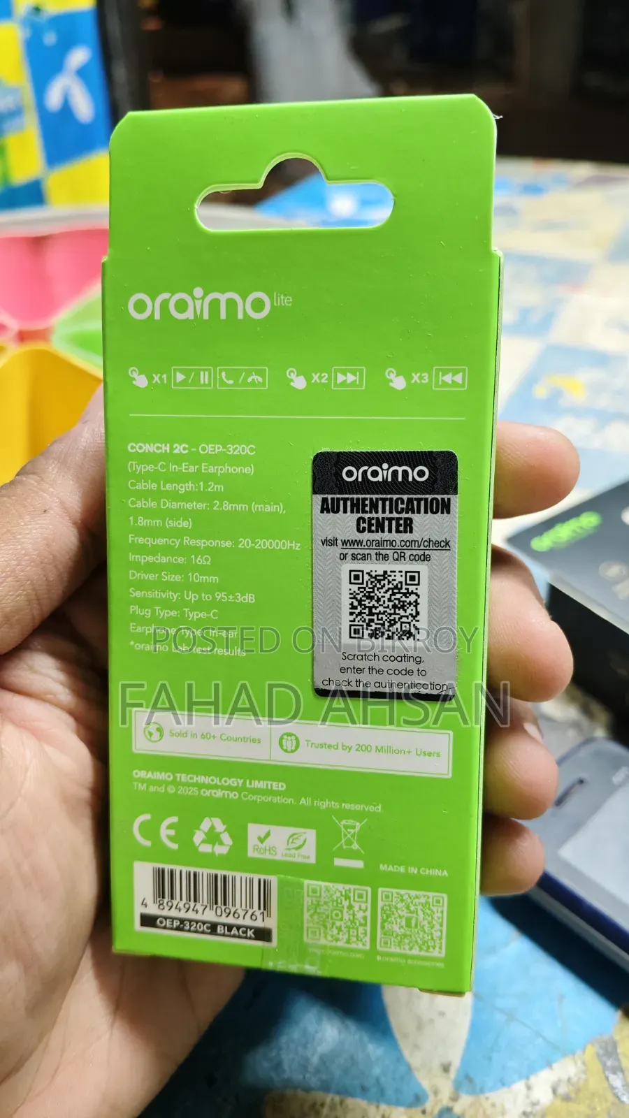 Oraimo Original Type-C Headphone