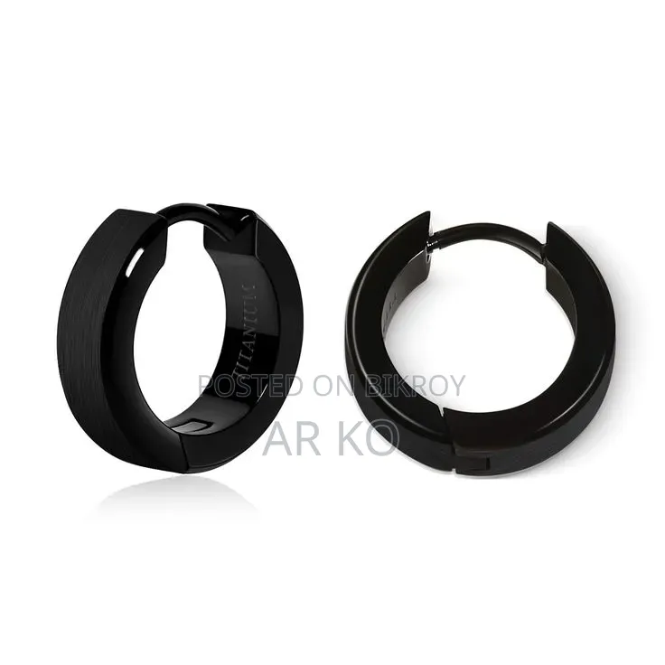 Men's Black Earrings
