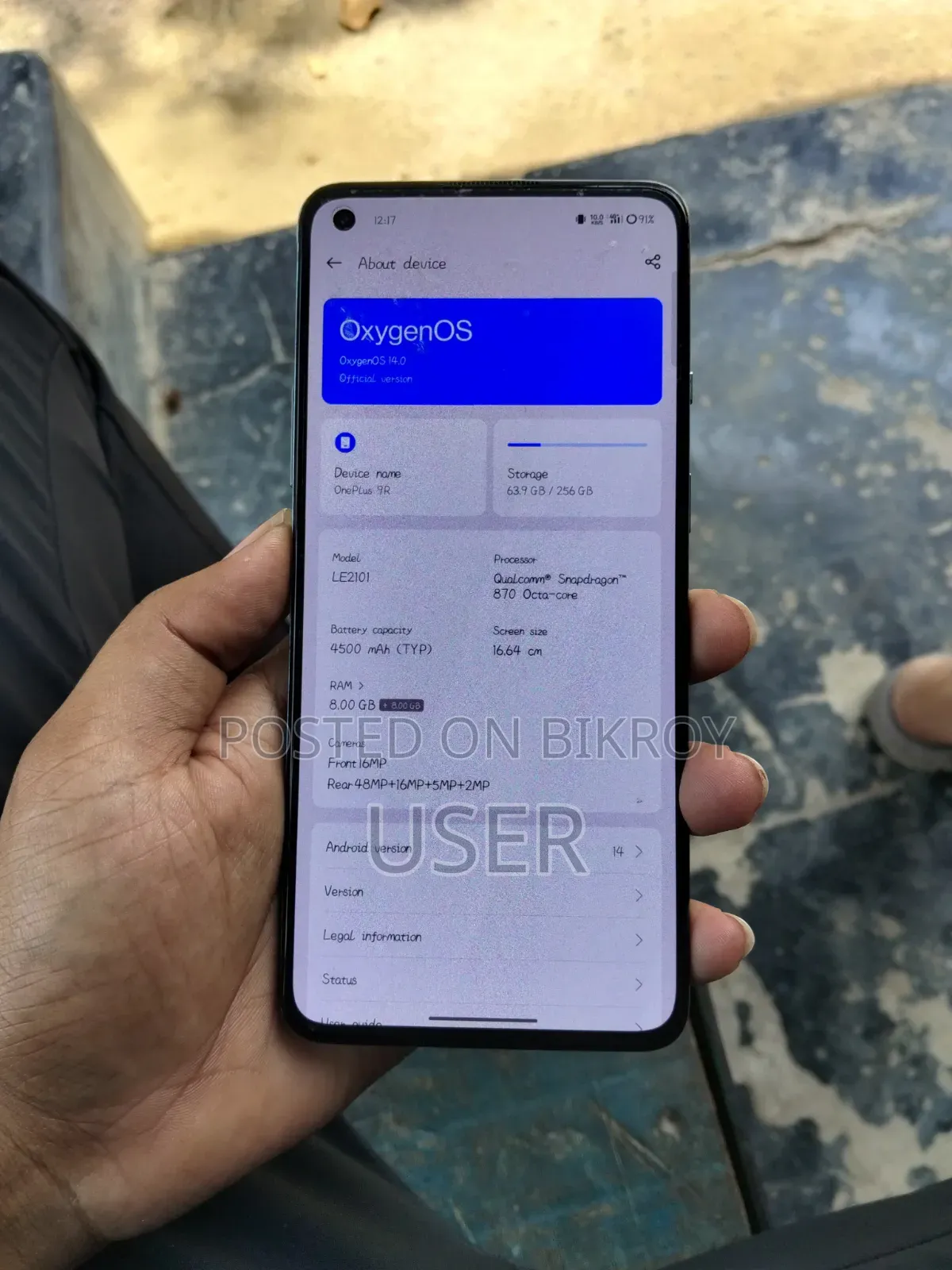 OnePlus 9R 256 GB Blue