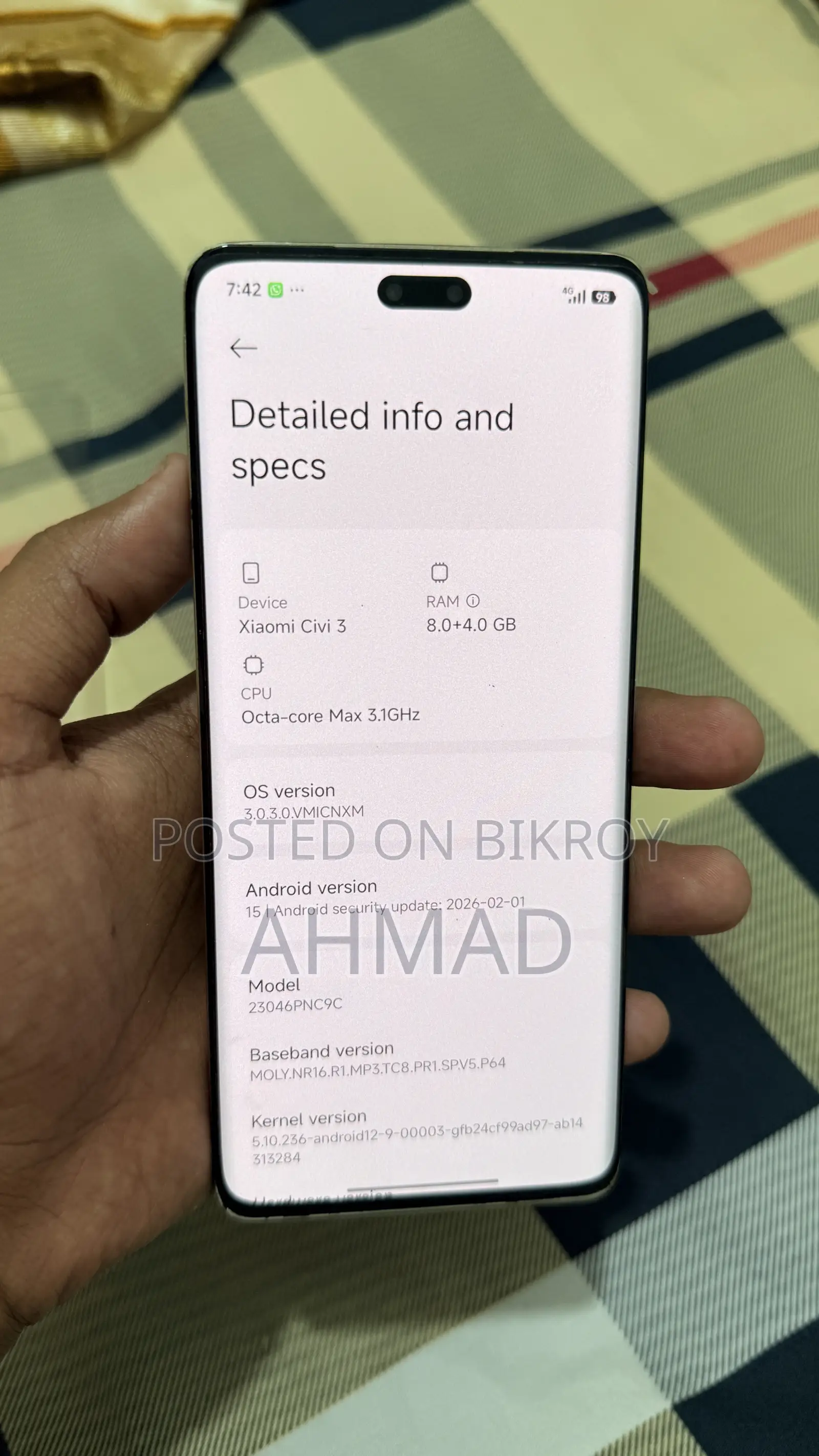 Xiaomi Civi 3 256 GB Gold