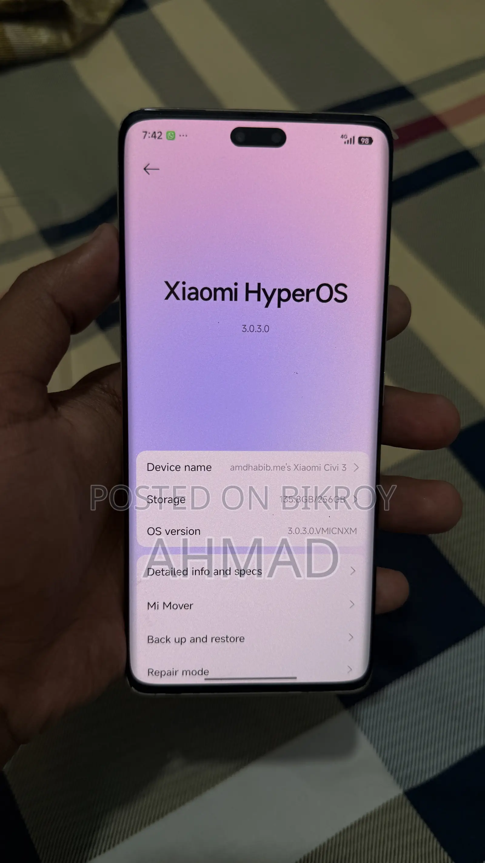 Xiaomi Civi 3 256 GB Gold