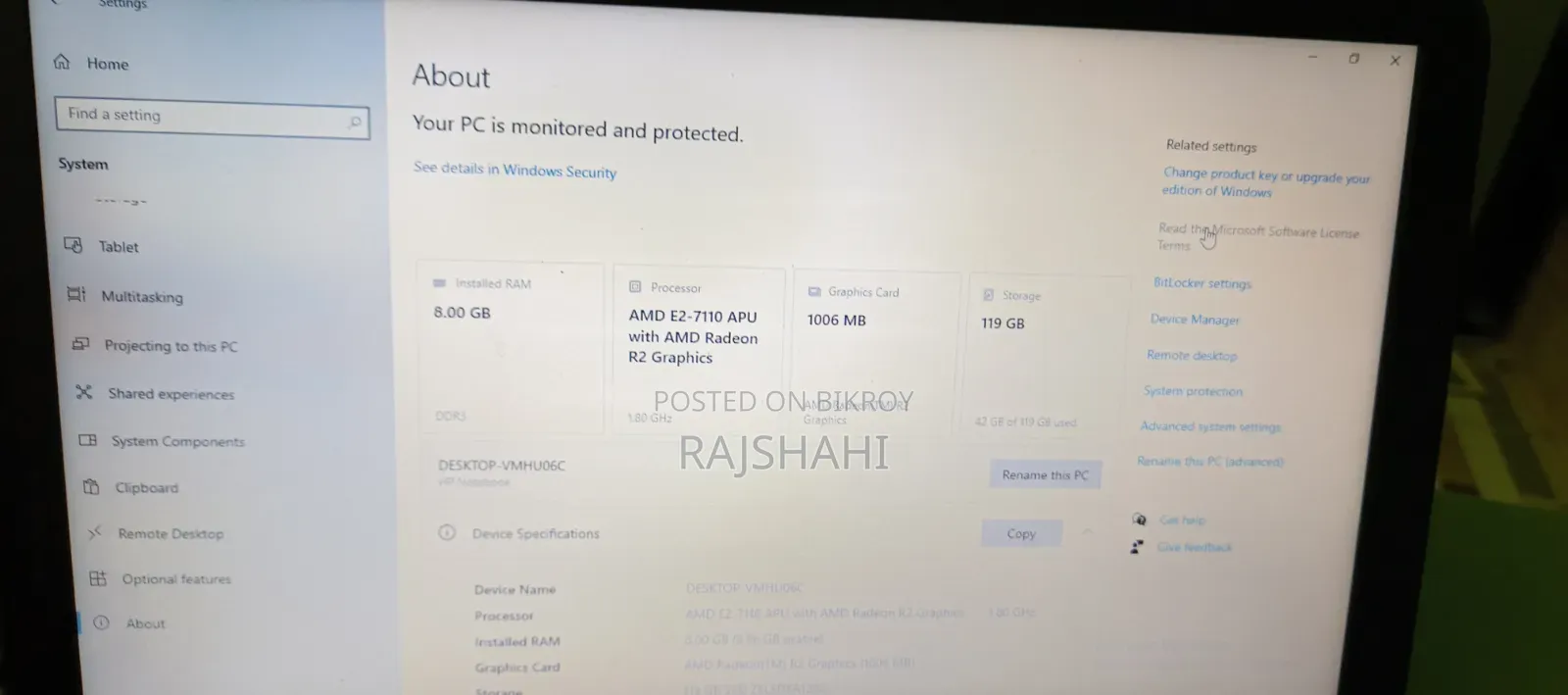 Laptop HP Stream Notebook 8GB SSD 128GB