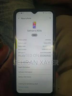 Samsung Galaxy A03s 64 GB Blue