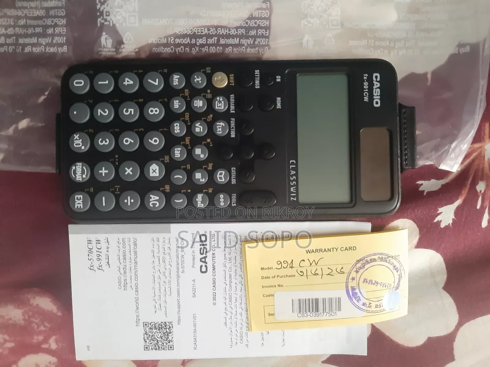 Calculator Fx-991 Cw