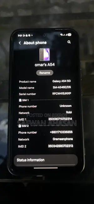 Samsung Galaxy A54 5G 128 GB Black