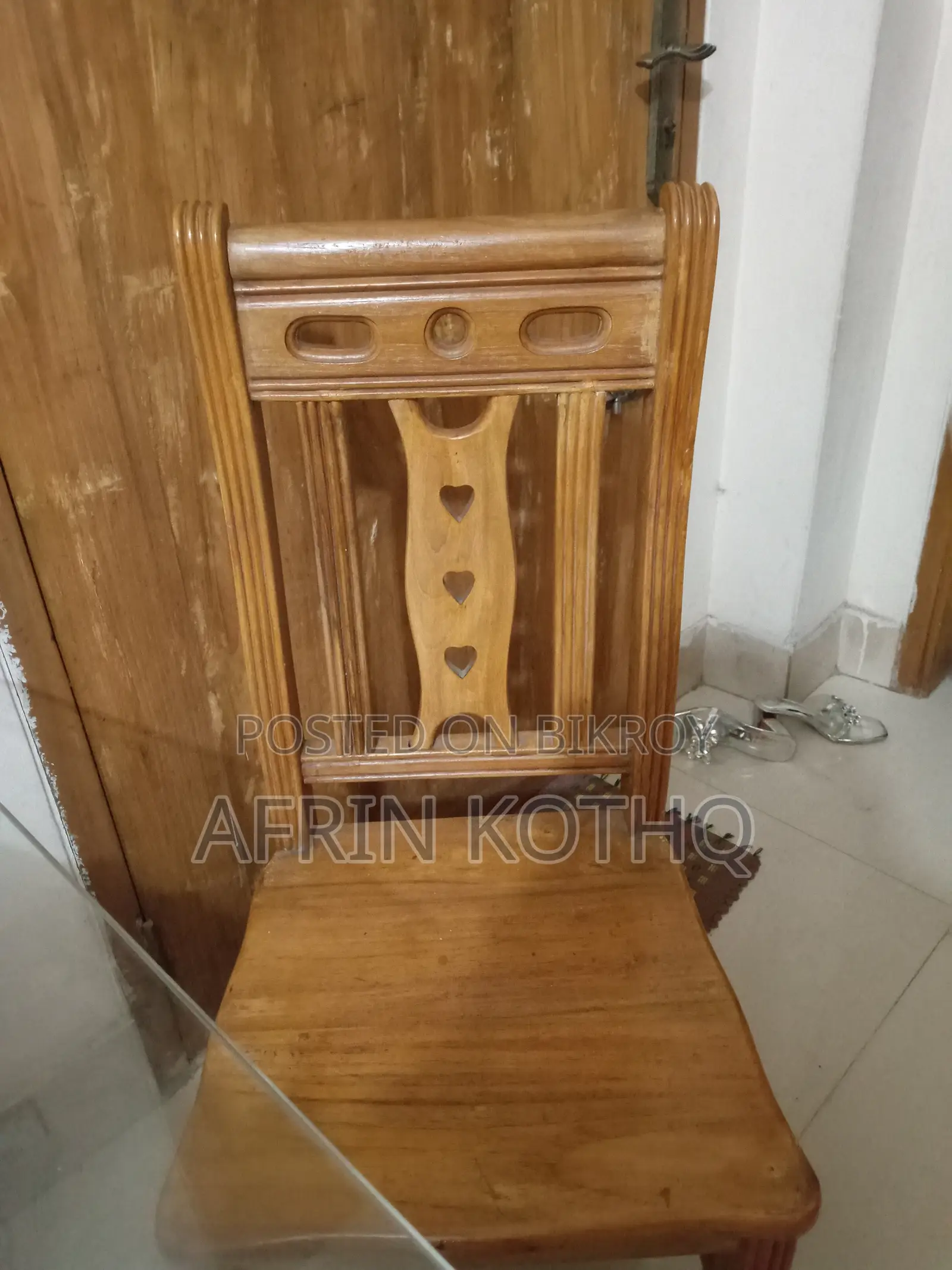 Teak Wood Table and 2 Chairs + 1 Small Table
