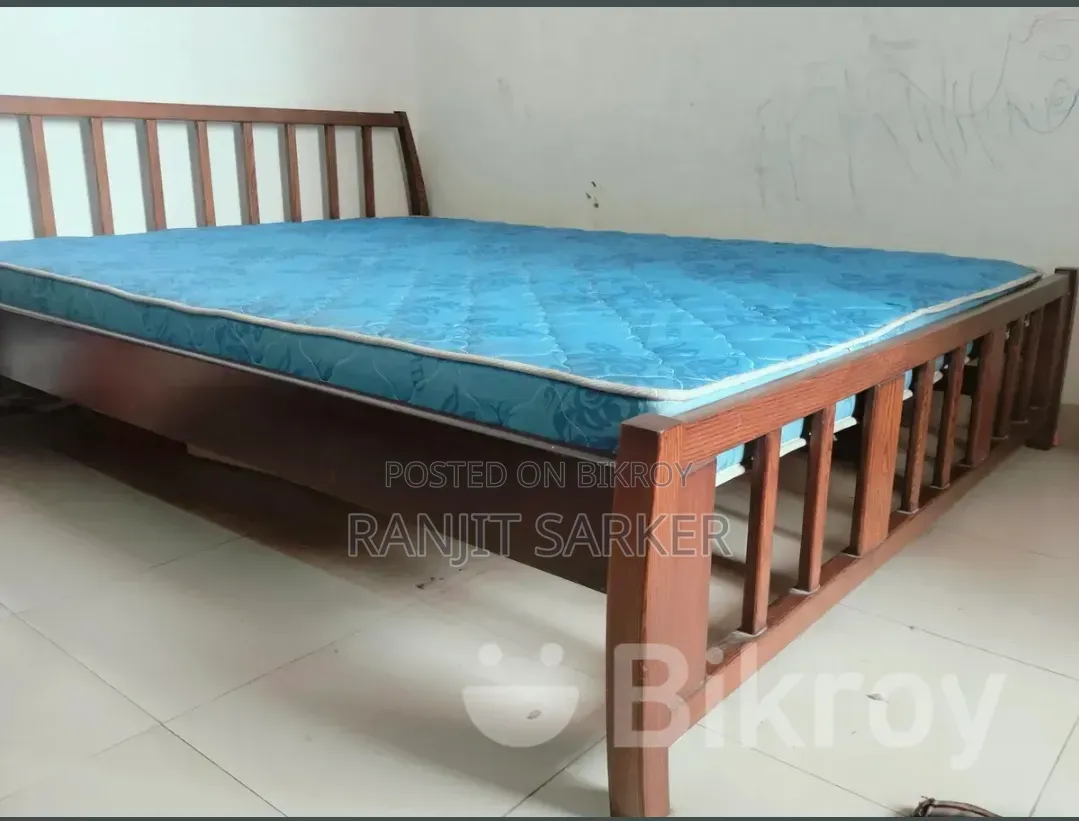 Hatil Queen Size Bed(6'8"/5'6") With Euroasia Mattress.