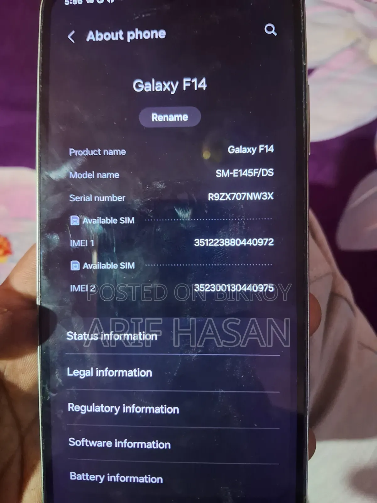 Samsung Galaxy F14 128 GB Gray