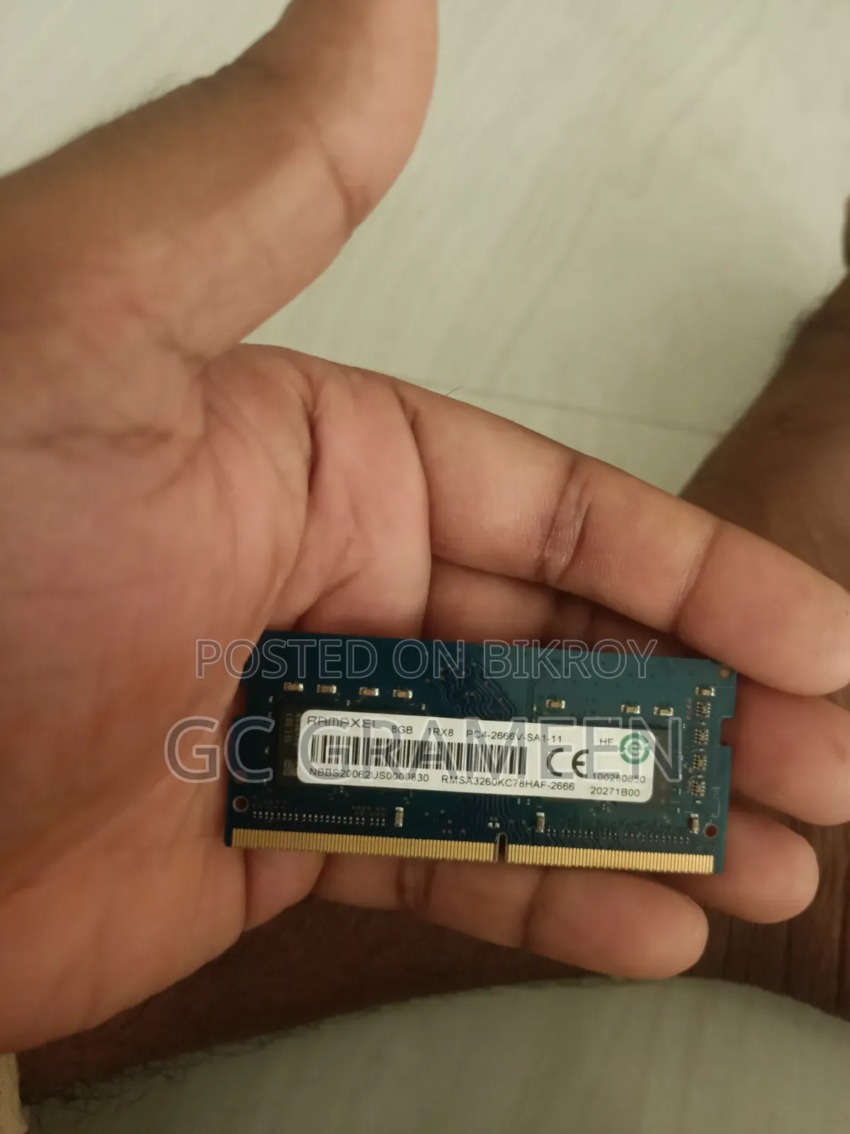 ডিডিআর৪ ৮জিবি ২৬৬৬ মেগাহার্টজ ল্যাপটপ র‍্যাম