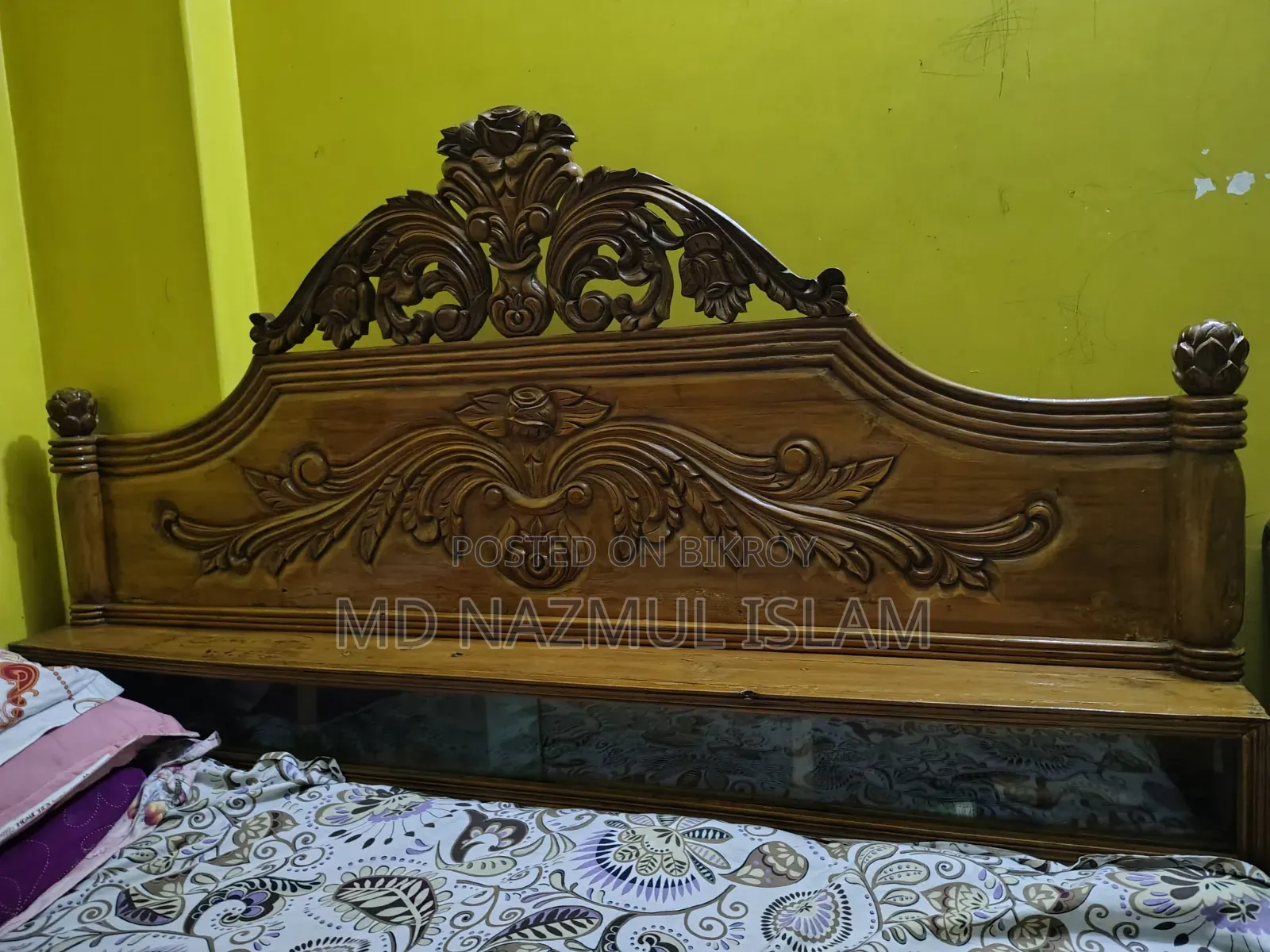 Sturdy wooden bed for sale