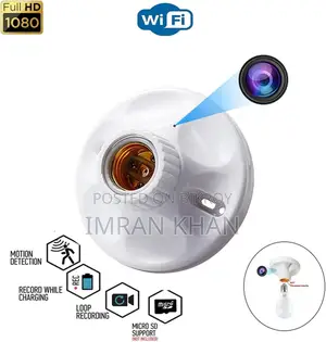 Hd Bulb Socket Base Wireless Ipcamera Lamp Holder Securitylens Spycam