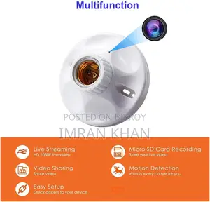 HD Bulb Socket Base Wireless IP Camera Lamp Holder Security Lens Spycam