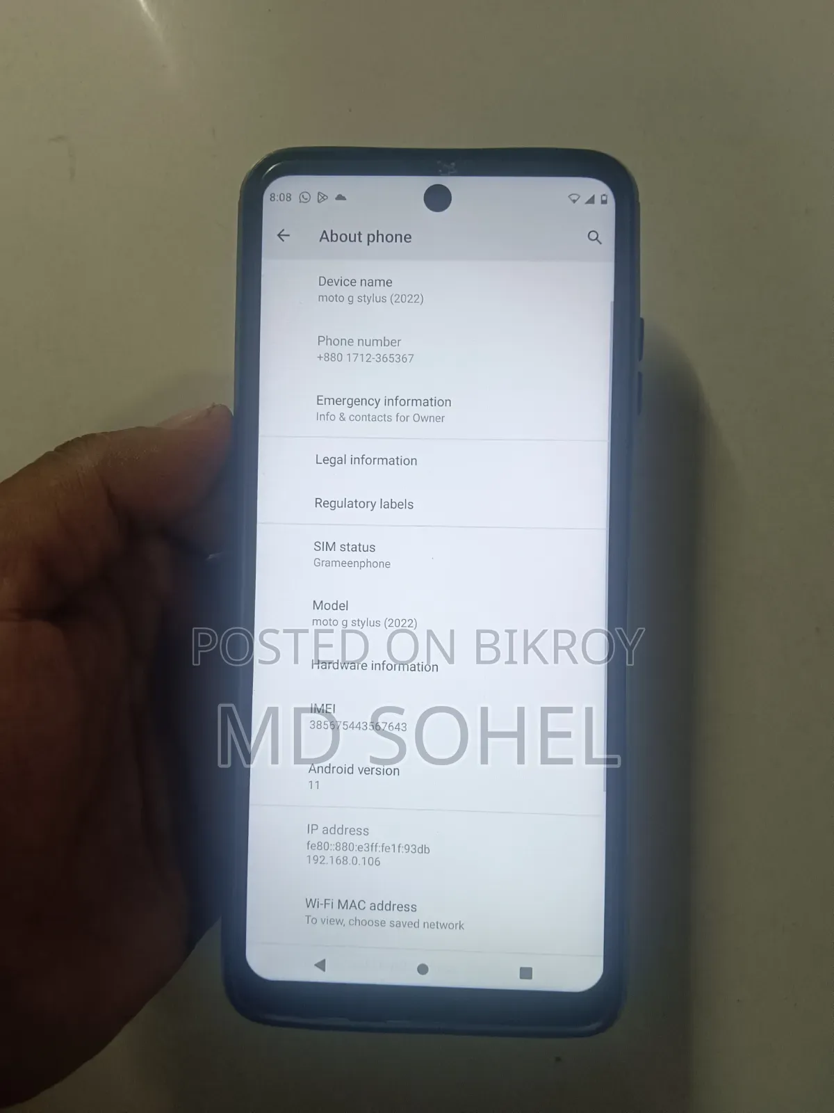 Motorola Moto G Stylus (2022) 128 GB Blue