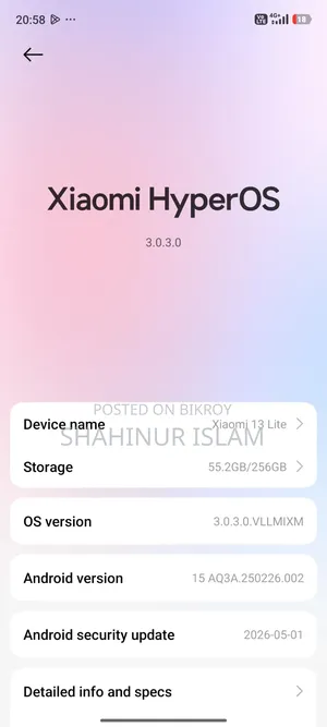 Xiaomi 13 Lite 256 GB Black