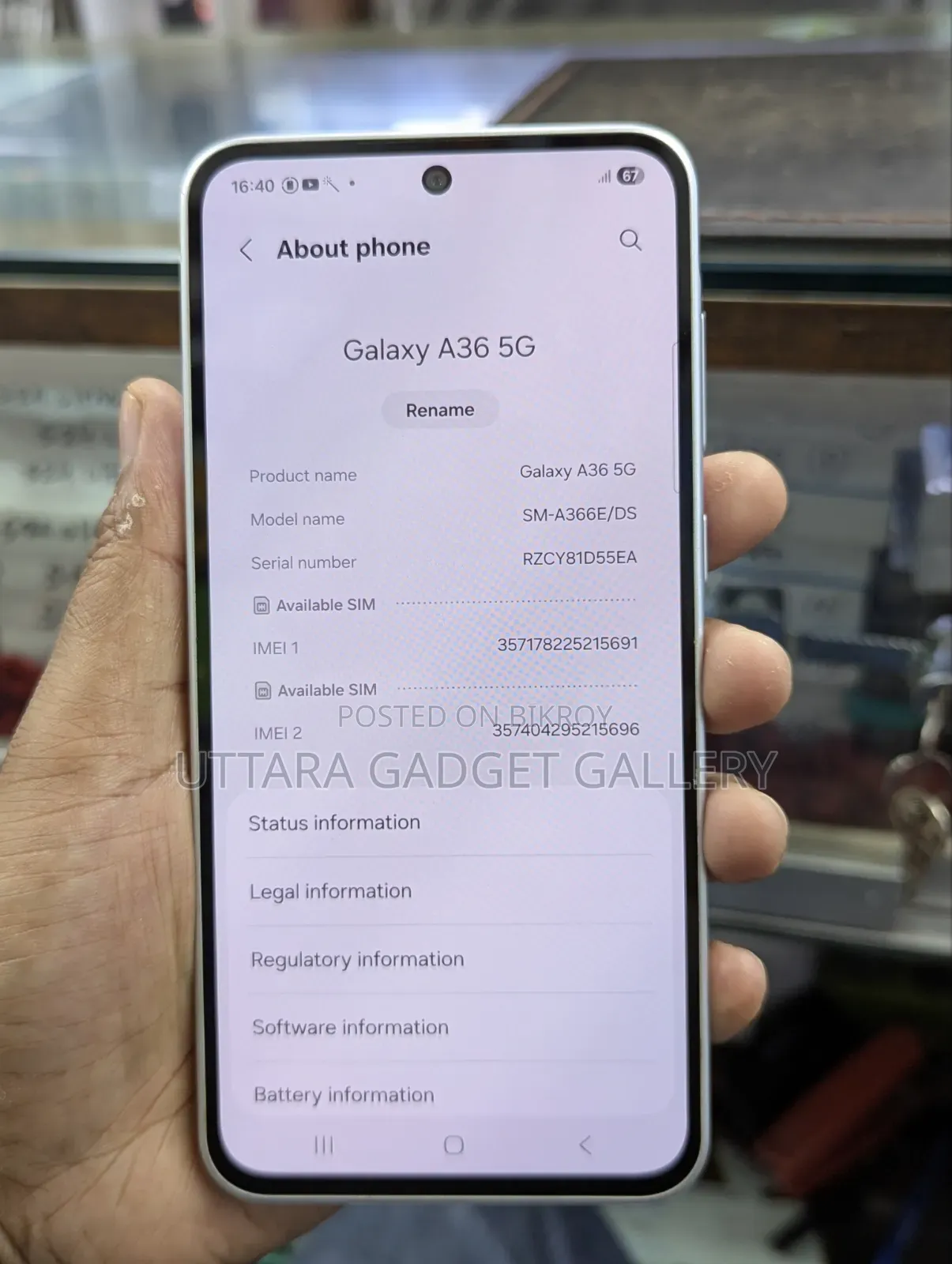 Samsung Galaxy A36 128 GB White