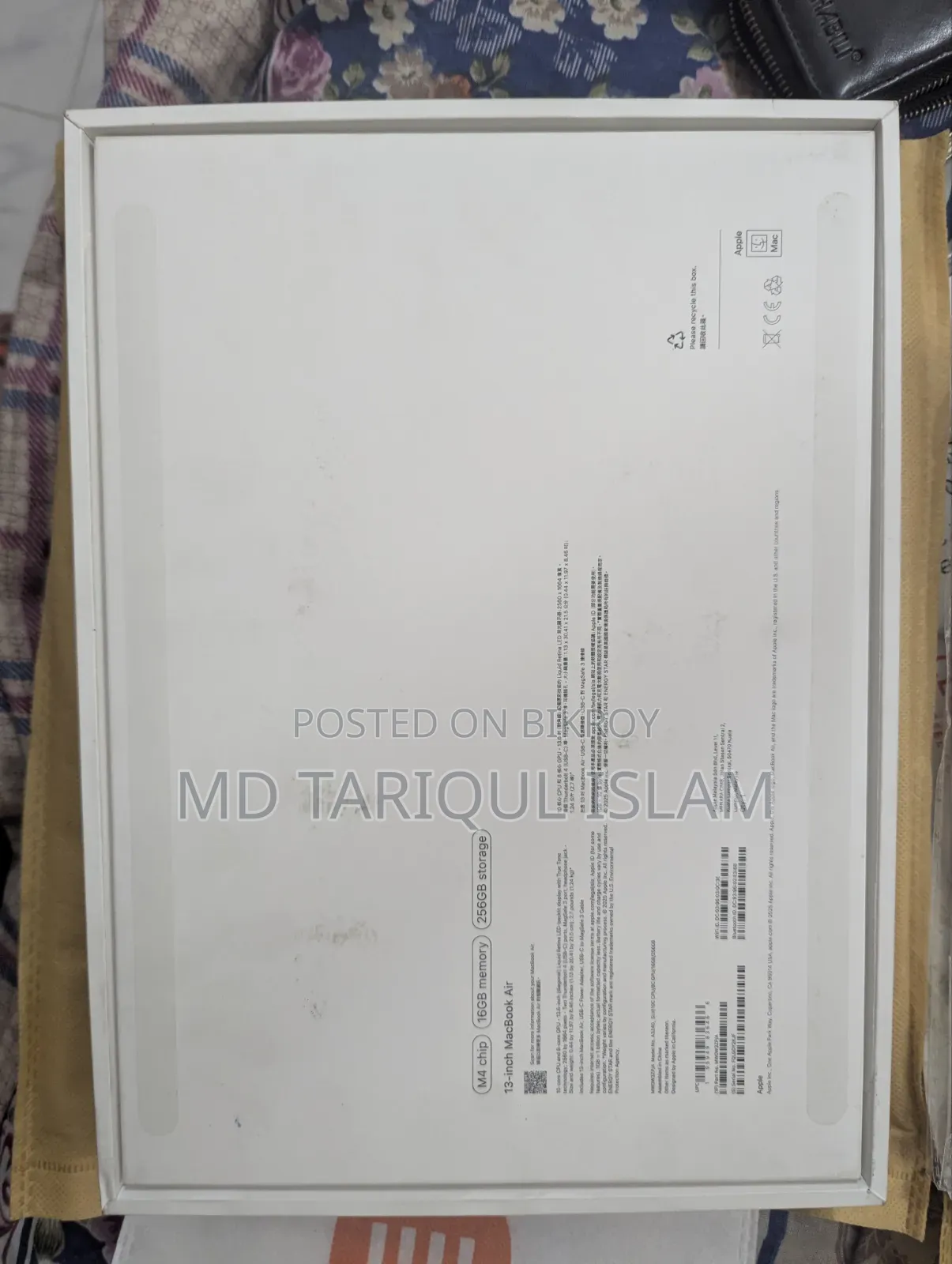 Laptop Apple MacBook Air 2025 M4 16GB Apple M4 SSD 256GB