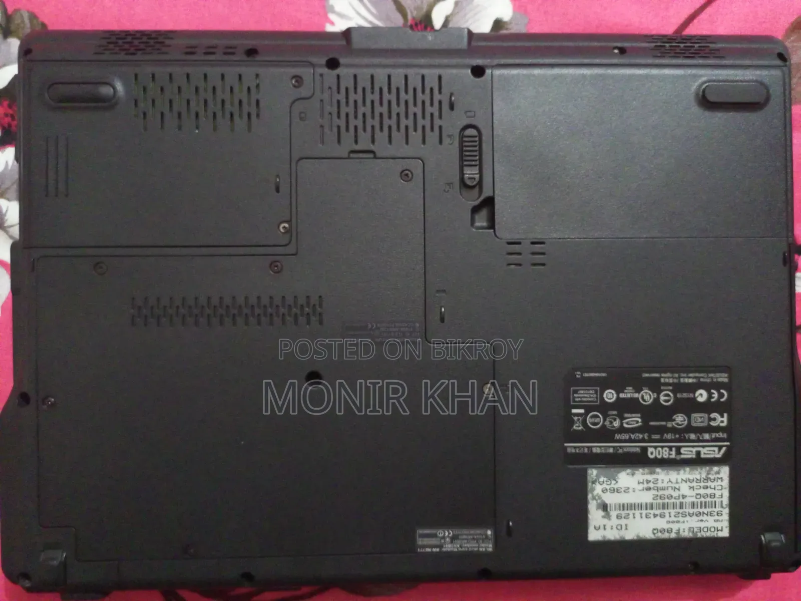 Laptop Asus F80Q 4GB Intel Core 2 Quad HDD 160GB
