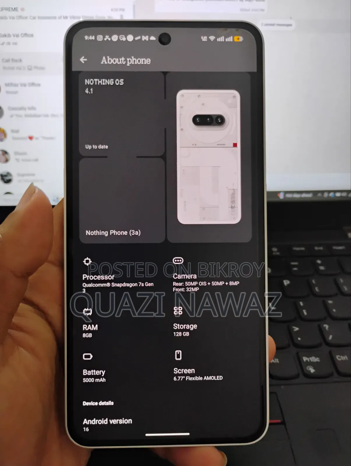 Nothing Phone 3a 128 GB White
