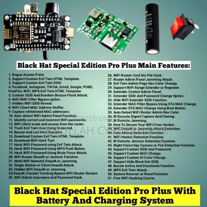 Wifi Hacking Device With Course and Bluetooth Jammer