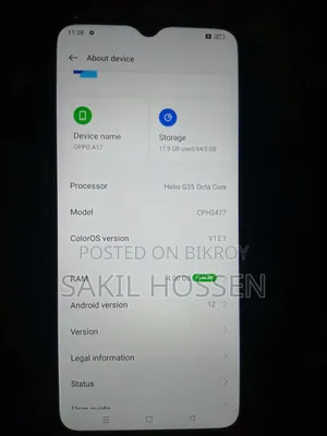 Oppo A17 64 GB Blue