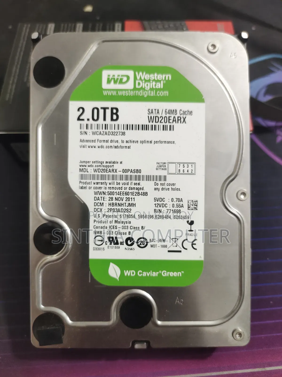 Wd Caviar Green 2tb Desktop Hard Drive