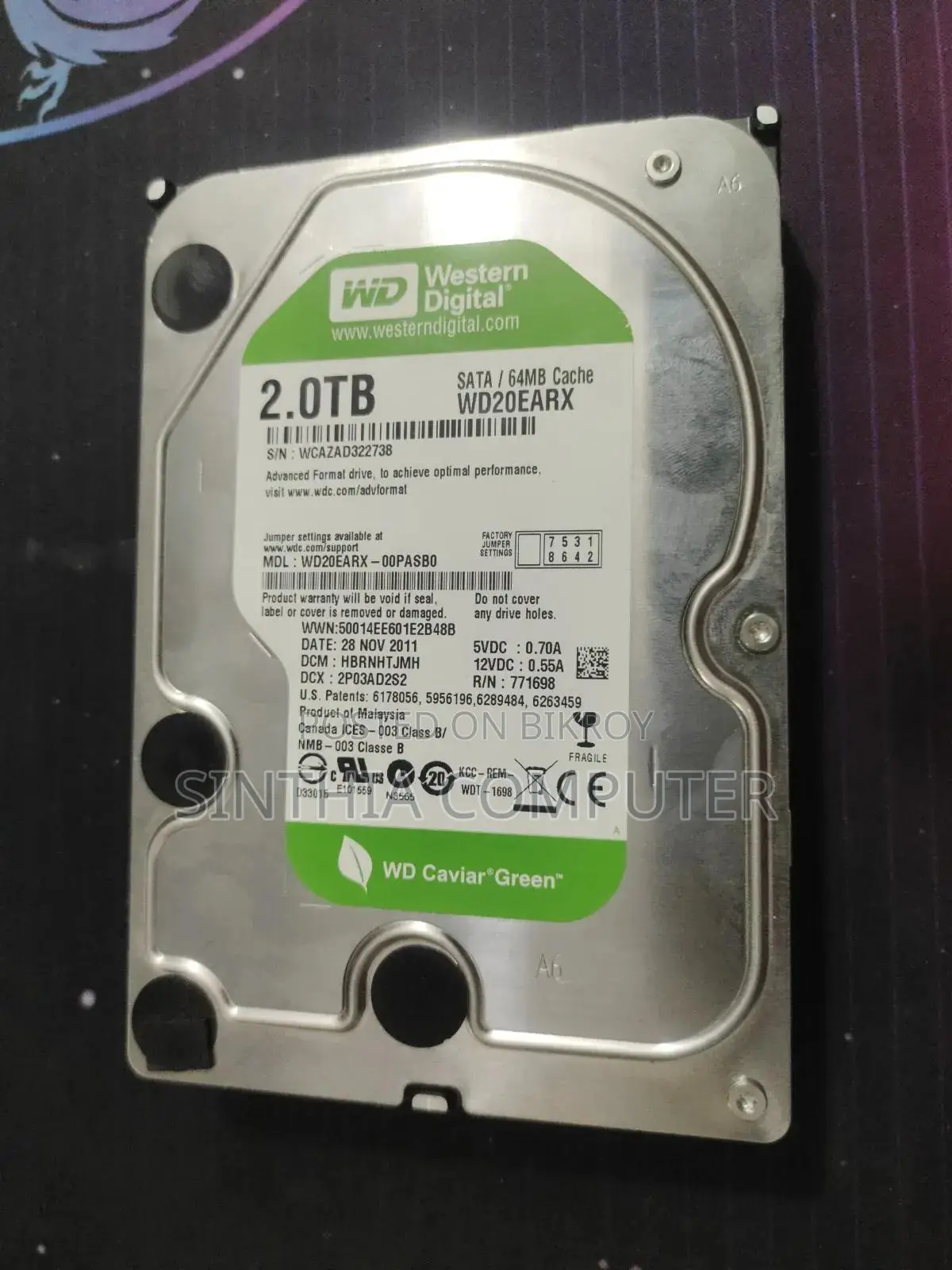 Wd Caviar Green 2tb Desktop Hard Drive