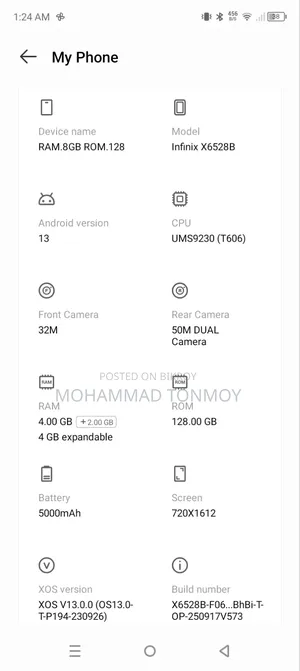 Infinix Hot 40i 128 GB Blue