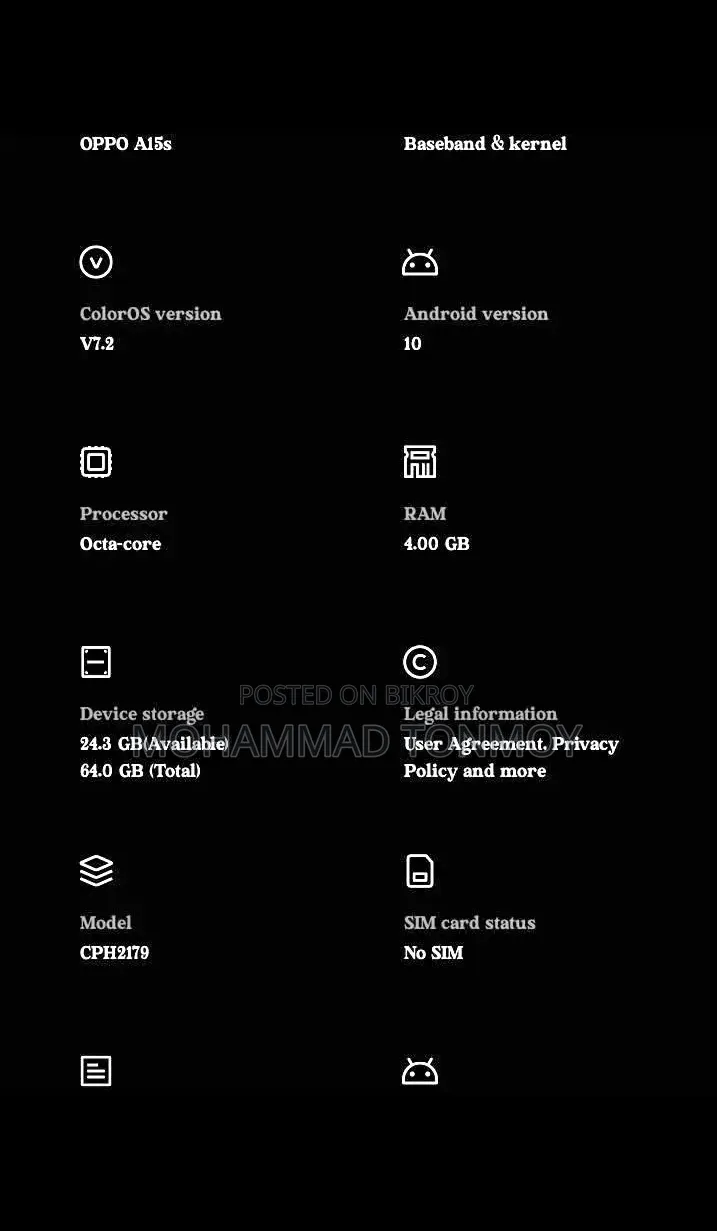 Oppo A15 64 GB Blue