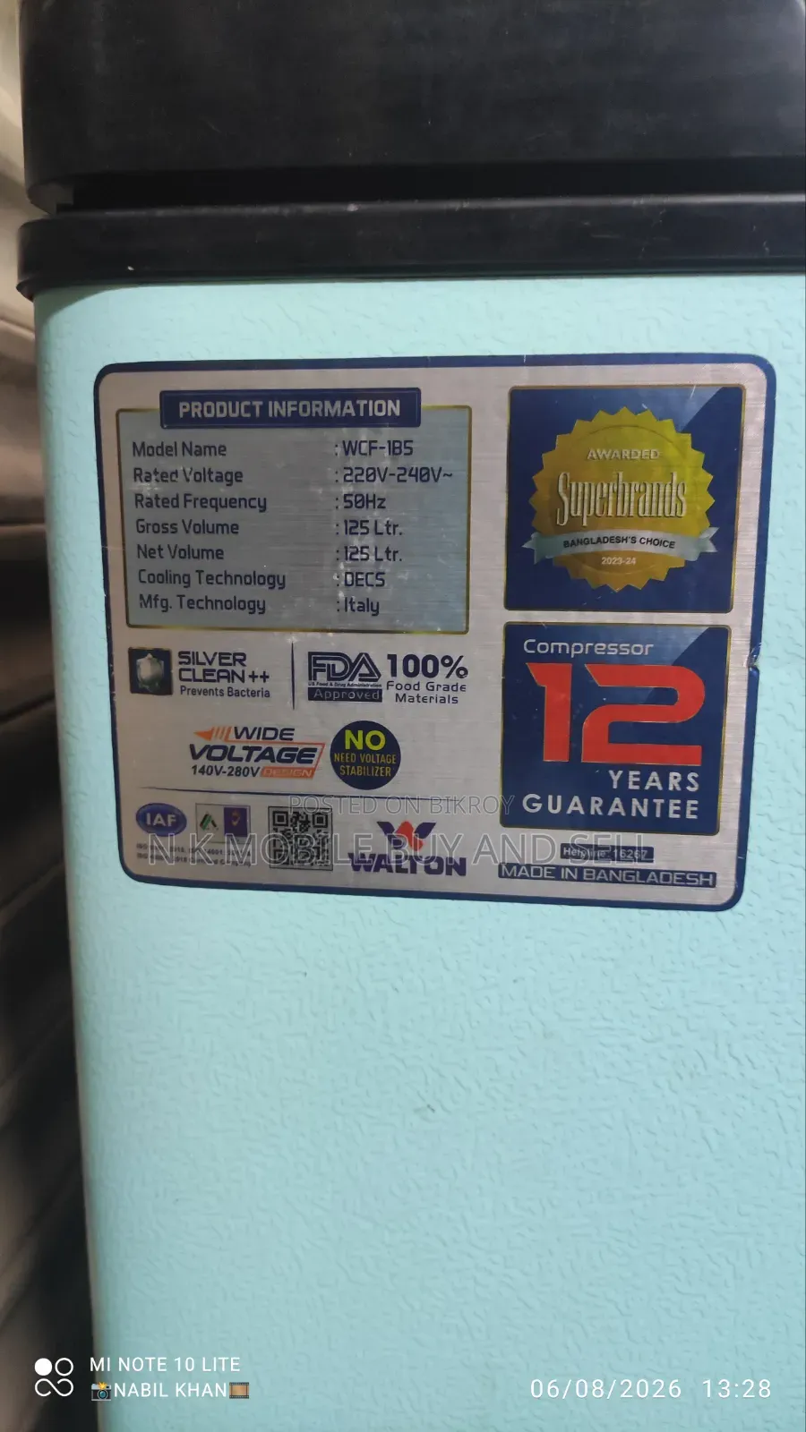 Walton Fridge Fully Fresh New % Call this number +880 1791-938320
