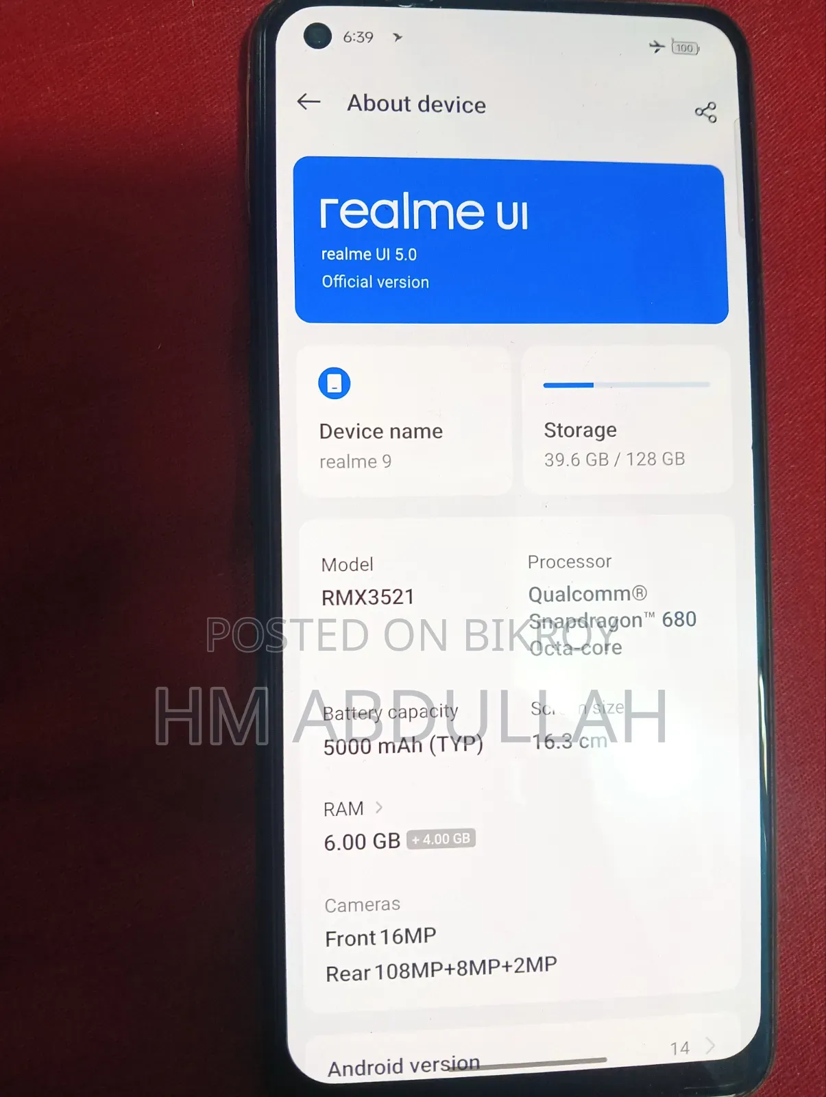 Realme 9 128 GB Purple