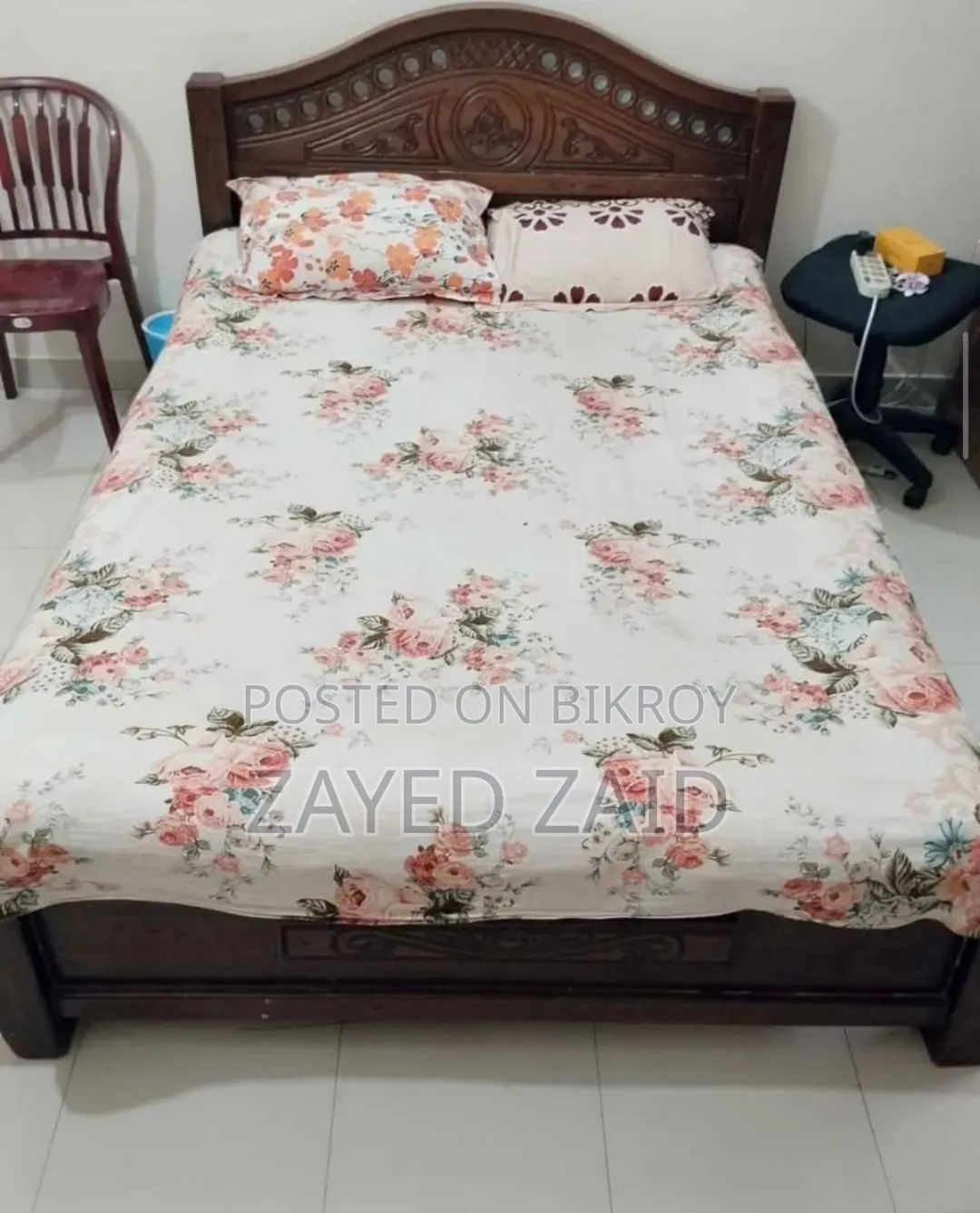 Heavy-Duty Solid Wooden Bed