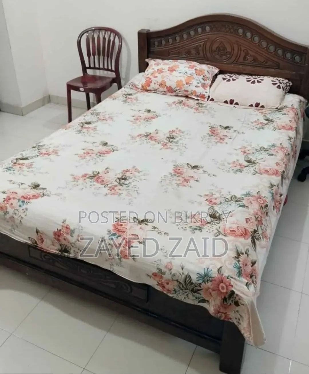 Heavy-Duty Solid Wooden Bed