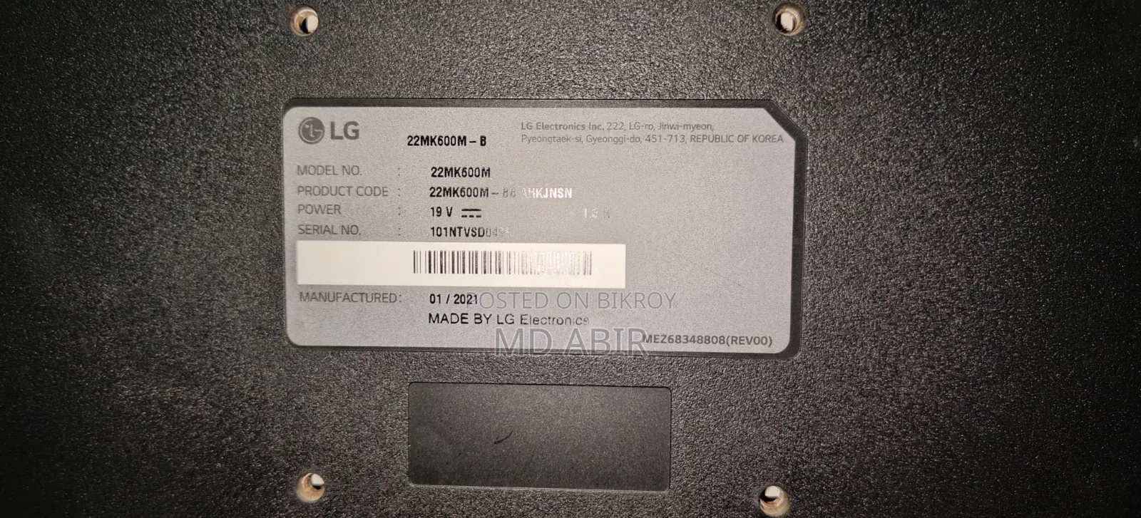 Lg 22mk600m-B 21.5" Ips Full Hd 75hz Monitor