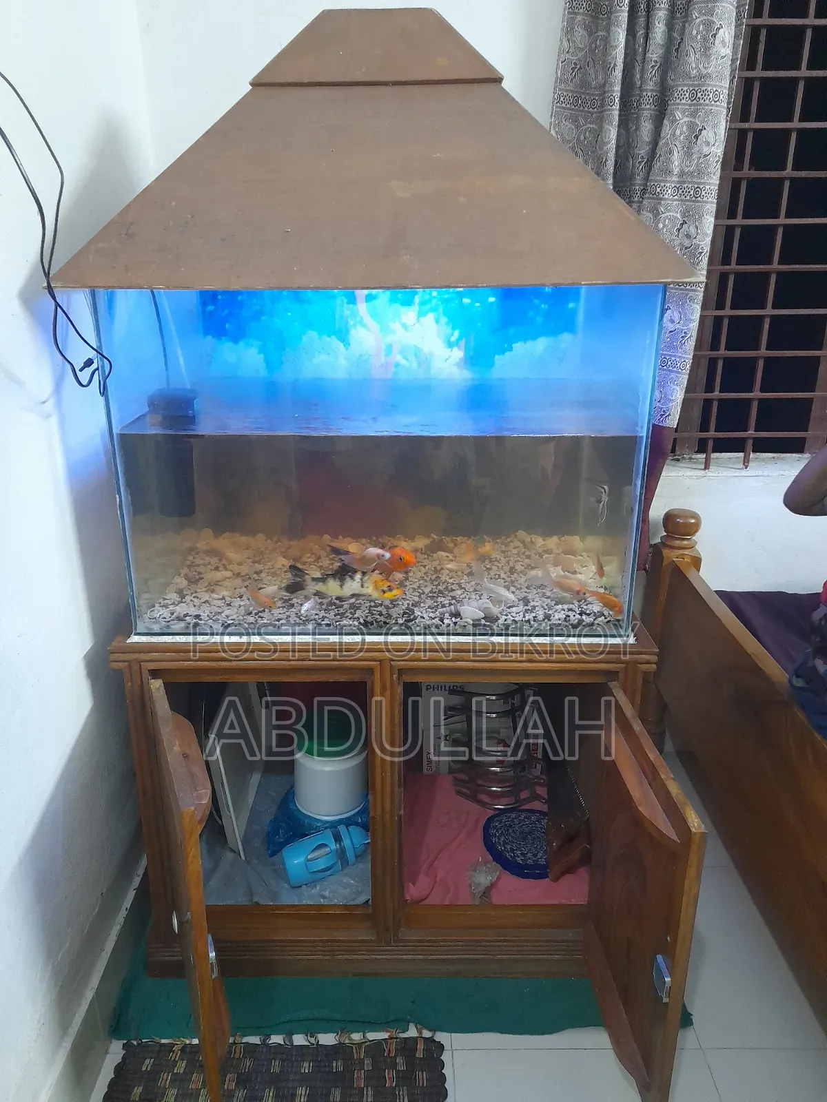 A large sized aquarium.