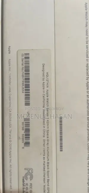 Apple Watch Series 3 With Original Box and Charger