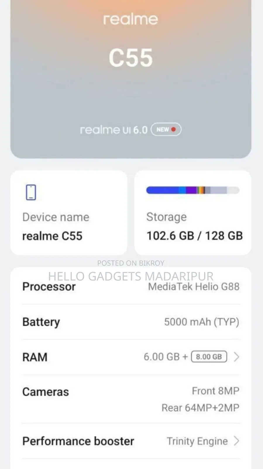 Realme C55 128 GB